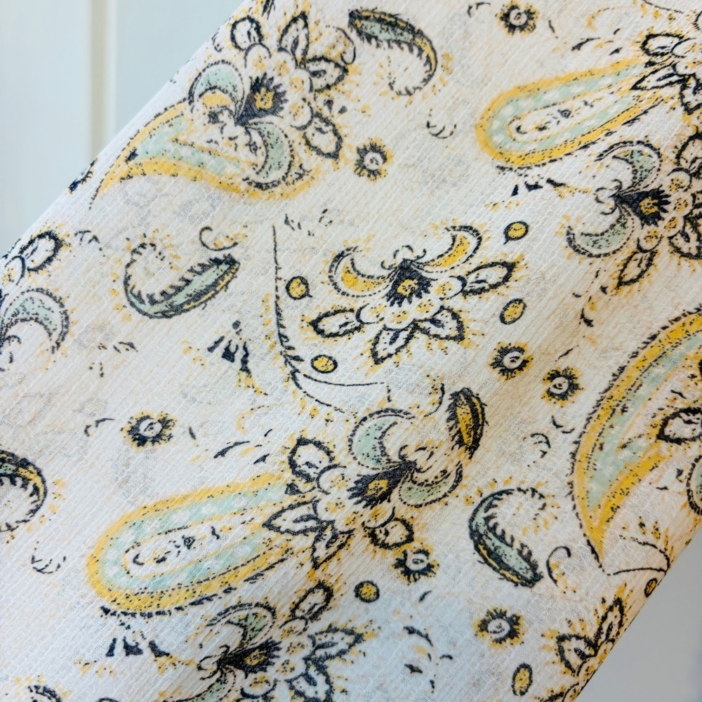 Free People Cream and Yellow Paisley Blouse - Picture 5 of 6